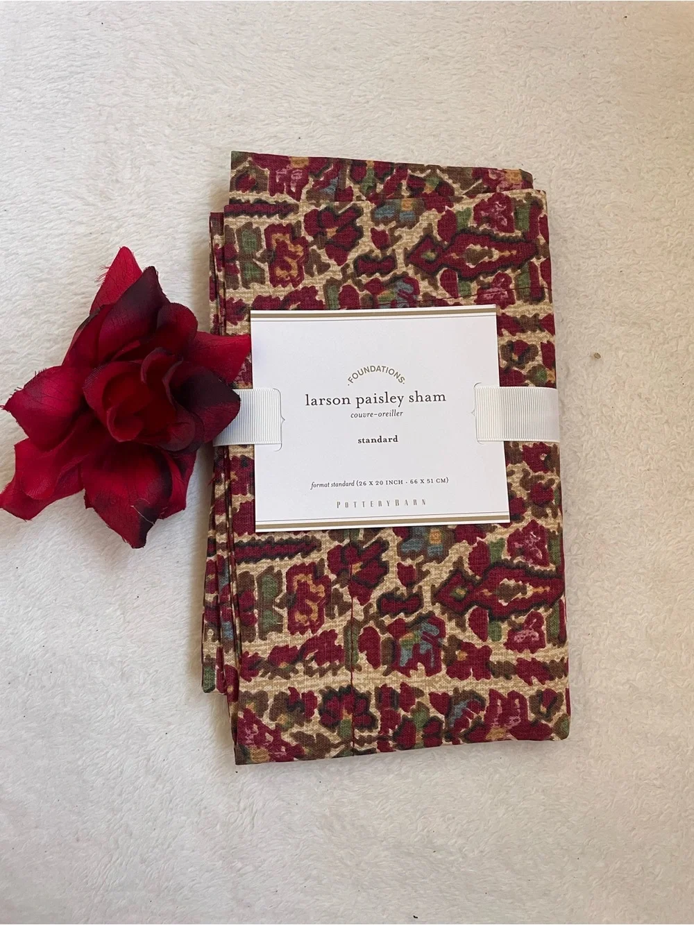 NWT Discontinued Pottery Barn Larson Paisley Shams